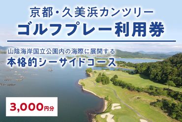 京都・久美浜カンツリー ゴルフプレー利用券 3,000円分