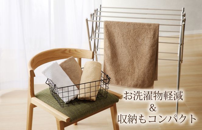 G2443 ホテルスタイル ミニバスタオル ６枚 モカ ベージュ ホワイト 40×100cm 【泉州タオル 国産 吸水 普段使い シンプル 日用品】