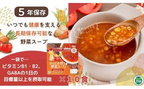 【からだを想う野菜スープ】ミネストローネ10食セット/レトルト/食物アレルギー対応/長期保存/防災食 322032_AP058