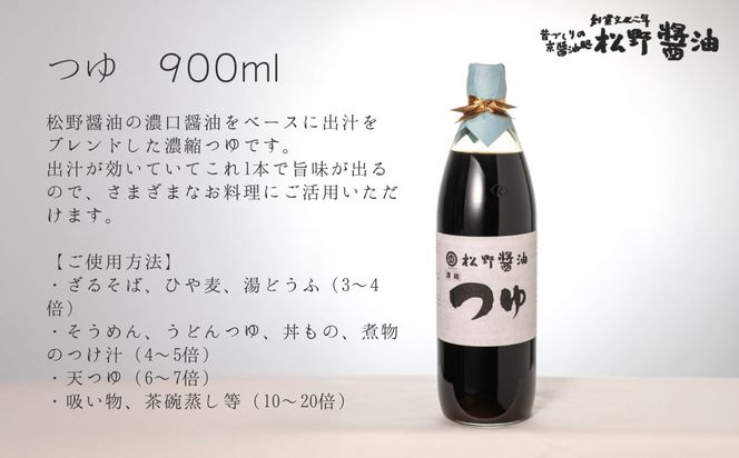 【松野醤油】鷹峯のみやび《昔づくりこいくち醤油 / つゆ / 柚子ぽんず》計3本セット [ 京都 京醤油処 京醤油 老舗 名店 手造り 松野家秘伝 本格 人気 おすすめ お取り寄せ 通販 ふるさと納税 ] 261009_B-VX03