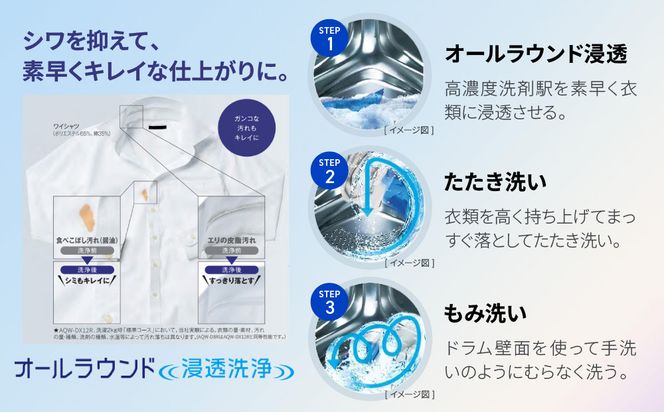 【AQUA】ドラム式洗濯乾燥機 まっ直ぐドラム 洗濯8kg 乾燥4kg AQW-D8R-L(左開き) 台無し［ 京都 アクア 洗濯機 ドラム式 人気 おすすめ 薄型 乾燥 除菌 消臭 家電 お取り寄せ 通販 送料無料 ふるさと納税 ］ 261009_A-XY004VC02