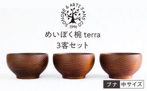 めいぼく椀テッラ中 ブナ　3客セット【お椀 めいぼく椀テッラ φ11.5×6.8cm 手作り ウレタン塗装 国産天然木 おしゃれ プレゼント 記念 お祝い 夫婦 神奈川県 小田原市 】 142069_AR021