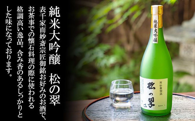 【山本本家】純米大吟醸 松の翠・神聖 京都産祝純米大吟醸(720ml×2本)［ 京都 京都市 伏見 日本酒 酒 お酒 さけ sake 逸品 人気 おすすめ お取り寄せ ギフト プレゼント 贈答 贈り物 お祝い 内祝い ご自宅用 ご家庭用 飲み比べ 送料無料 ふるさと納税 ］ 261009_B-AM10