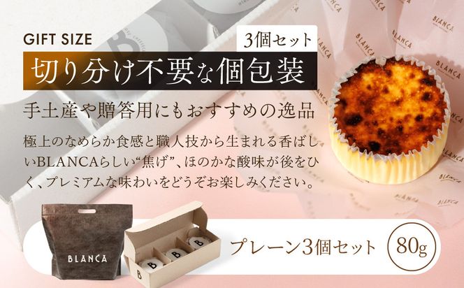【ブランカ】BLANCA「ポキートプレーン」プレーン味の3個セット［ 京都 スイーツ チーズケーキ おいしい 人気 おすすめ お取り寄せ お菓子 洋菓子 ］ 261009_A-DM010