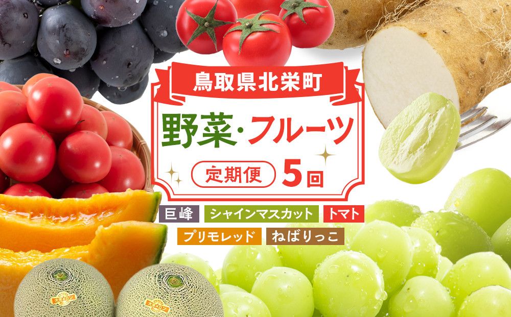 1015.鳥取県北栄町から旬の美味しさをお届け!特産づくし[5回定期便] 313726