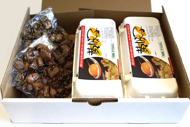 AE138 島原のたまご 黄味子Ｃセット(卵10個入×2パック,やきとり塩焼き・タレ焼き(180g)×各1)　【 たまご 卵 赤卵 20個 焼き鳥 おすすめ オススメ 湧水 長崎県 島原市 送料無料 】