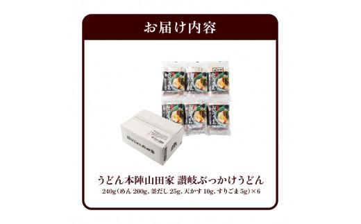 うどん本陣山田家 冷凍讃岐ぶっかけうどん6食（高松市） 372013_AF033