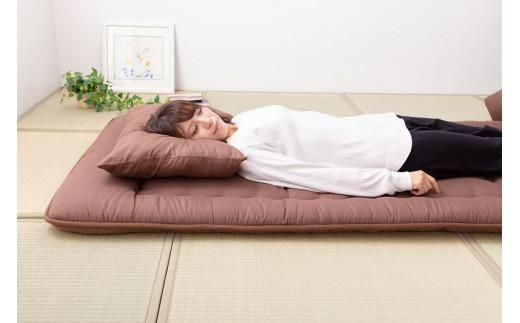 今すぐ使える防ダニ布団３点セット　シングルロング　ブラウン 372013_BC076VC02