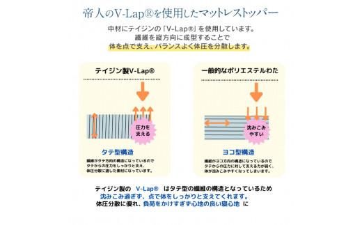 V-Lapマットレストッパー　シングル　95x205x3cm　ブルー 372013_BC078VC01