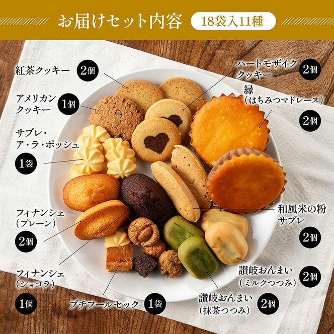 菓子工房ルーヴ焼菓子の詰合せ18袋入 372013_BL001