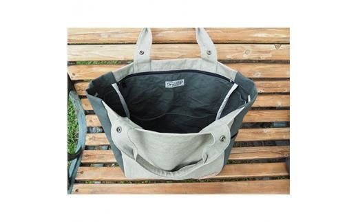 ＜受注生産＞瀬戸内がたくさん詰まった、大容量オリーブ染め帆布トートバッグ 372013_BN001