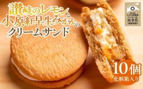 讃岐のレモンと小原紅早生みかんのクリームサンド10個(化粧箱入り) 372013_BQ015