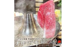しゃぶまる特製 A4,A5等級 オリーブ牛 肩ロース しゃぶしゃぶ 2人前 野菜・讃岐うどん付き 372013_CN033