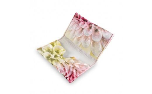 せと刺織り(R) カードケース（ダリア イエローピンク）　せと刺繍(R) 372013_CT009