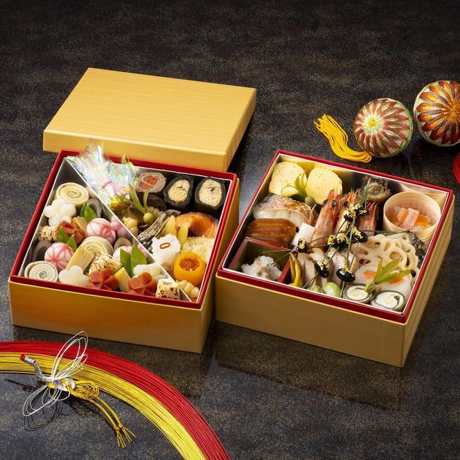 香川讃岐の地で79年の歴史。料亭二蝶のおせち料理「雅」 二段 3～4人前 372013_CY012