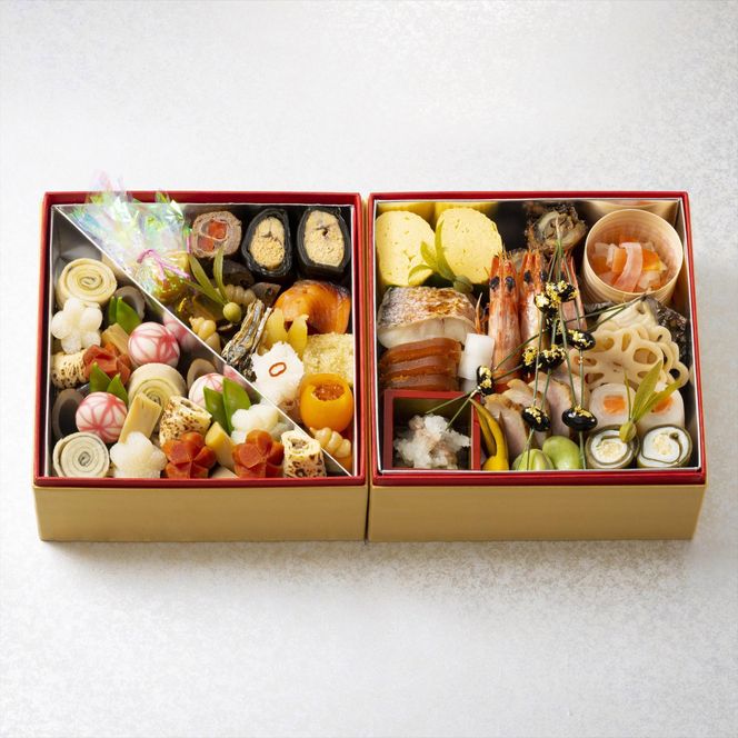 香川讃岐の地で79年の歴史。料亭二蝶のおせち料理「雅」 二段 3～4人前 372013_CY012