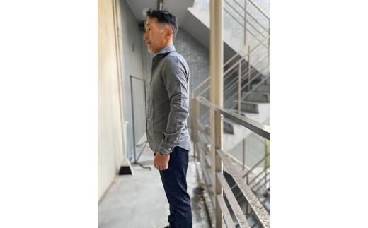 今治　バックパイルシャツ　グレー　【M】 372013_DK003VC01