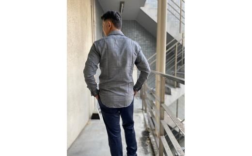 今治　バックパイルシャツ　グレー　【M】 372013_DK003VC01