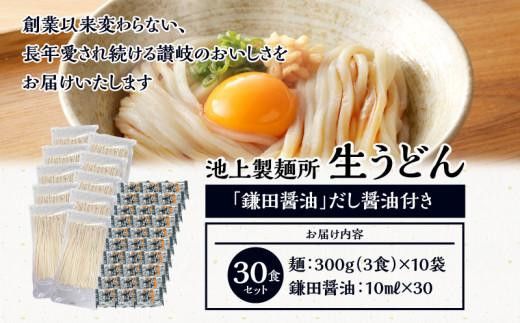 【お中元ギフト】本家　池上製麺所　生うどん30食（鎌田醤油付） 372013_DQ018