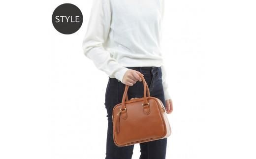 オリーブレザー　２WAYミニボストンバッグ  レッド 372013_EN004VC03