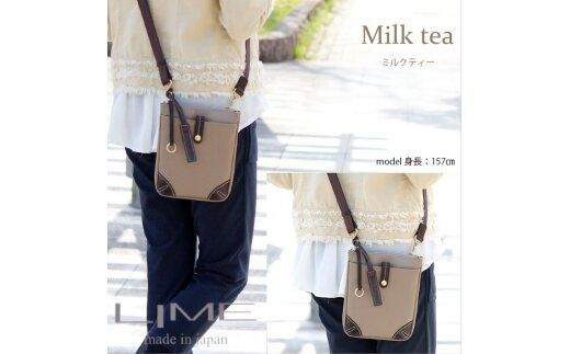 LIME(ライム）　撥水ナイロンスマートポーチ　ミルクティー 372013_EN013VC04