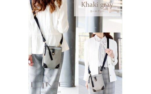 LIME(ライム）　撥水ナイロンスマートポーチ　カーキグレー 372013_EN013VC05