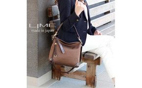 LIME(ライム）　撥水ナイロン2wayショルダーバッグ　チョコ 372013_EN014VC02