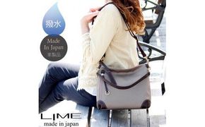 LIME(ライム）　撥水ナイロン2wayショルダーバッグ　ミルクティー 372013_EN014VC04