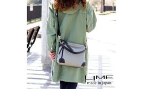 LIME(ライム）　撥水ナイロン2wayショルダーバッグ　カーキグレー 372013_EN014VC05
