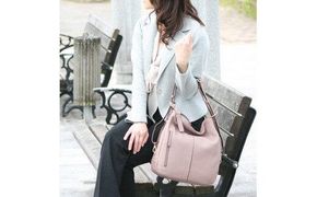 LIME（ライム)　本革 3way レザーリュック　ラベンダー 372013_EN016VC05