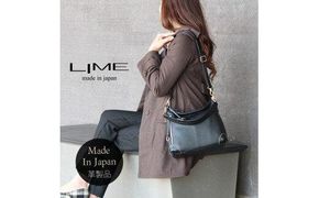 LIME（ライム）　シルクレザー　2wayショルダーバッグ　ブラック 372013_EN017VC01