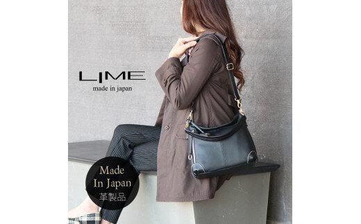 LIME（ライム）　シルクレザー　2wayショルダーバッグ　ブラック 372013_EN017VC01