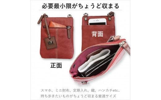 LIME（ライム）　ヌメ革ミニショルダーバッグ　キャメル 372013_EN022VC03