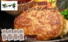 オリーブ牛100％肉汁ハンバーグ8枚(120g×8枚)セット 372013_HM085