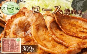 オリーブ豚　ロース焼肉用　300g 372013_HM105