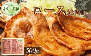 オリーブ豚　ロース焼肉用　500g 372013_HM106