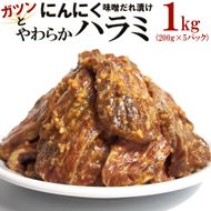 ガツンとにんにくやわらかハラミ味噌だれ漬け1kg（200g×5） 372013_KA027
