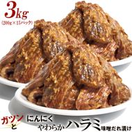 ガツンとにんにくやわらかハラミ味噌だれ漬け3kg（200g×15） 372013_KA030