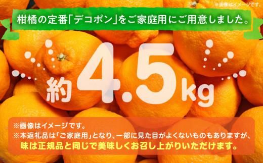 高松産季節の果物＜ご家庭用　デコポン＞約4.5kg【2026年2月下旬～2026年4月上旬配送】 372013_T006-054J