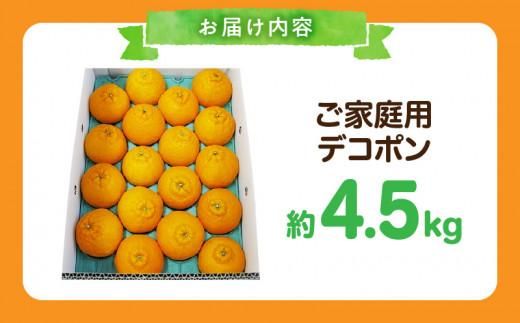 高松産季節の果物＜ご家庭用　デコポン＞約4.5kg【2026年2月下旬～2026年4月上旬配送】 372013_T006-054J