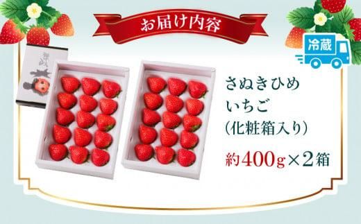 さぬきひめいちご化粧箱　2箱(各約400g)【2026年1月上旬～2026年4月下旬配送】 372013_T006-115J