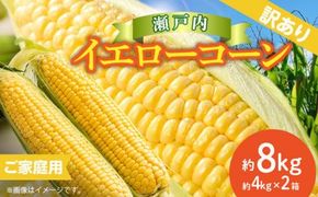 訳あり ご家庭用 瀬戸内イエローコーン 約8kg【2026-6月上旬～2026-7月中旬配送】 372013_T006-144J