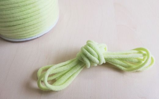 [P058] マスクゴム（リリヤン8本針）4mm×100m（抗ウイルス&抗菌加工済み）【グリーン】