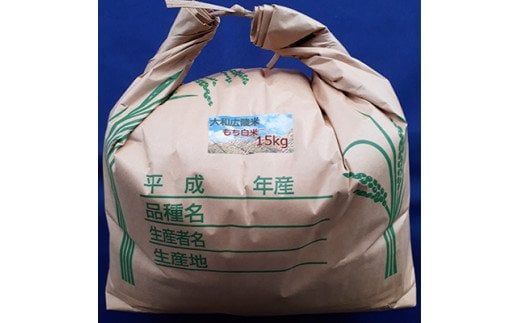 【令和7年度産】大和米　奈良県広陵町産もち白米　15kg// お米 ひのひかり お米 広陵町