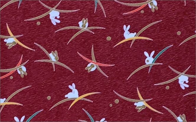 健康のお手伝い　手作り　骨盤枕、首枕(赤うさぎ柄）　HT00008