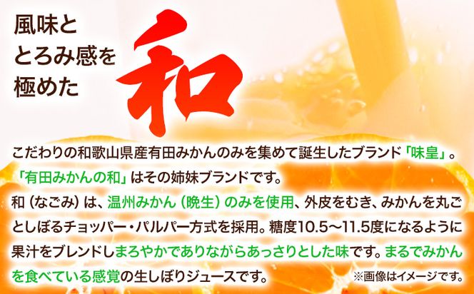 有田みかんの和 なごみ 180ml×12本入 果樹園紀の国株式会社《90日以内に出荷予定(土日祝除く)》 和歌山県 日高町 オレンジジュース みかんジュース 有田みかん100%使用 柑橘【配送不可地域あり】---wsh_kjumjwa_90d_22_13000_12p---