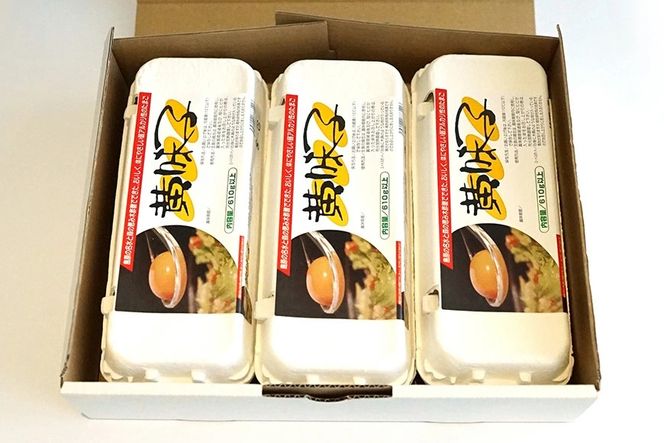 AE289【定期便】島原のたまご 黄味子Ａセット 計3回お届け