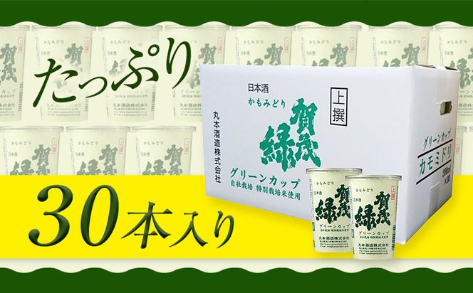 賀茂緑 グリーンカップ 200ml x 30本《30日以内に出荷予定(土日祝除く)》丸本酒造株式会社 岡山県 浅口市 地酒カップ 日本酒 カップ カップ酒 酒 送料無料---124_676_30d_24_25500_30---