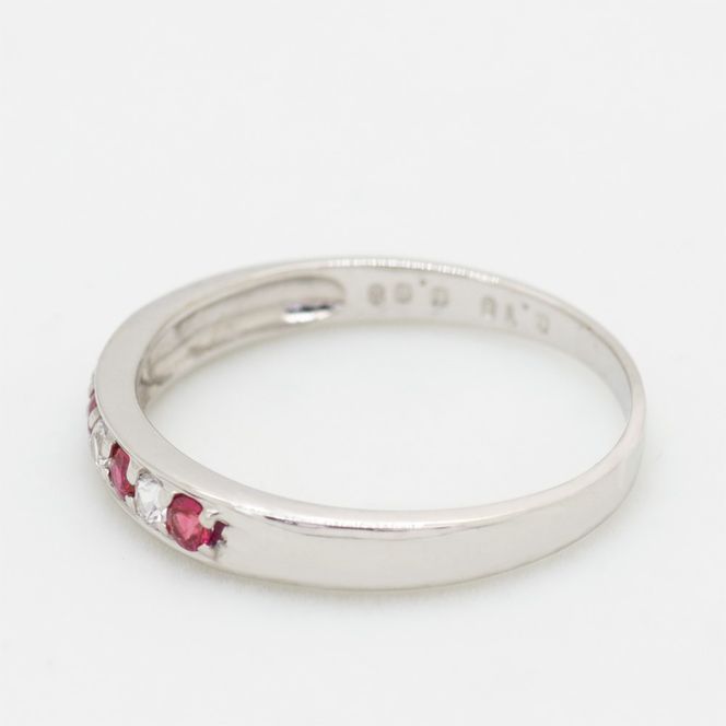 ルビー 一文字 リング 0.15ct SV925 （11477）　BR-25