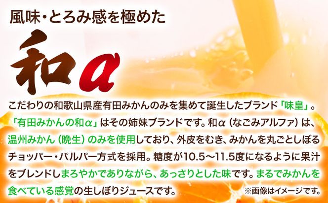 有田みかんの和α なごみアルファ 720ml×6本入 果樹園紀の国株式会社《90日以内に出荷予定(土日祝除く)》 和歌山県 日高町 オレンジジュース みかんジュース 有田みかん100%使用 柑橘【配送不可地域あり】---wsh_kjumjwa_90d_22_21000_6p---
